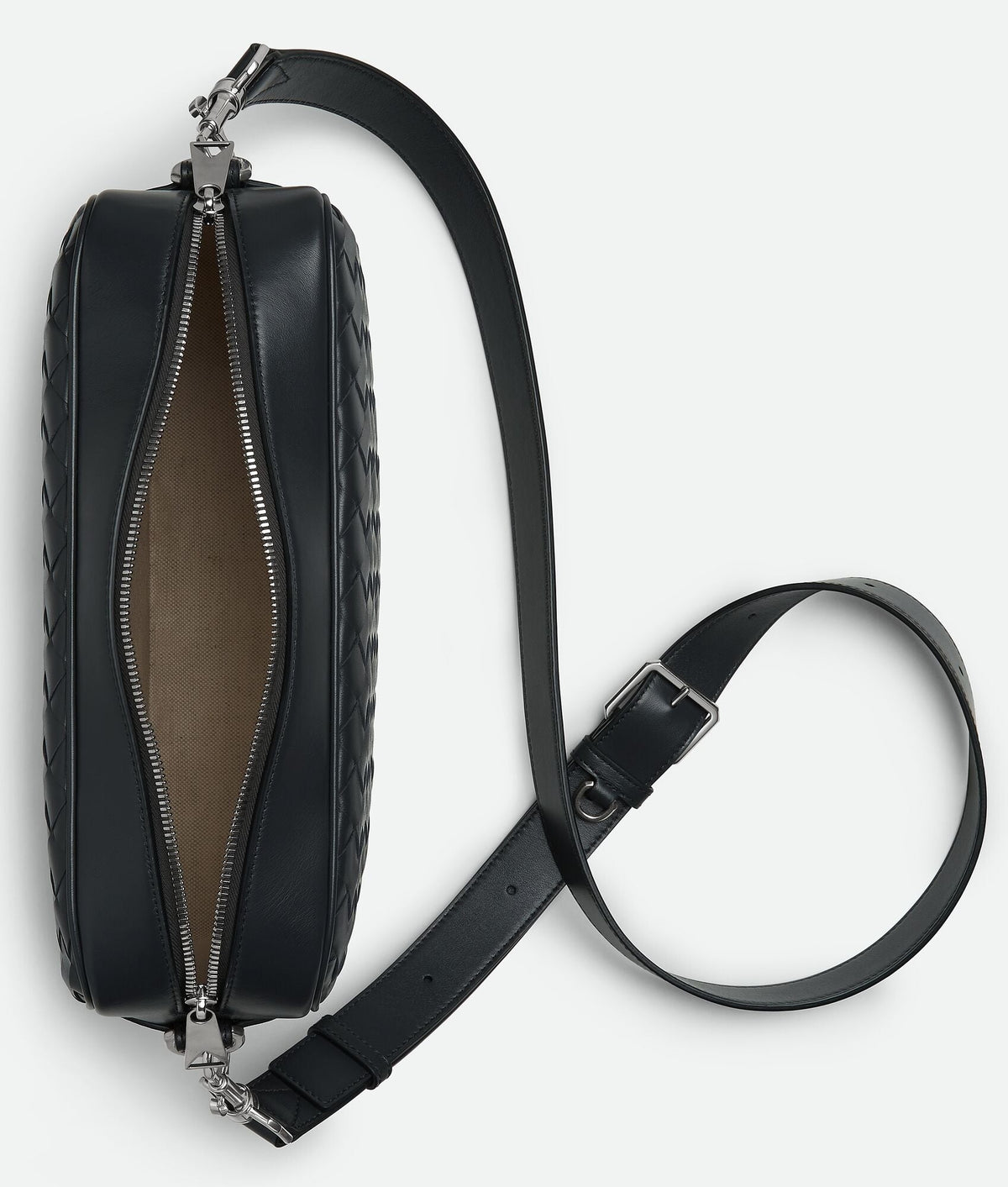 ToBaggy Women's Ardoise Woven Leather Camera Bag