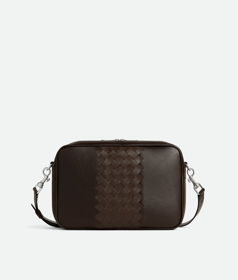 ToBaggy Women's Fondant Brown Center Woven Leather Camera Bag