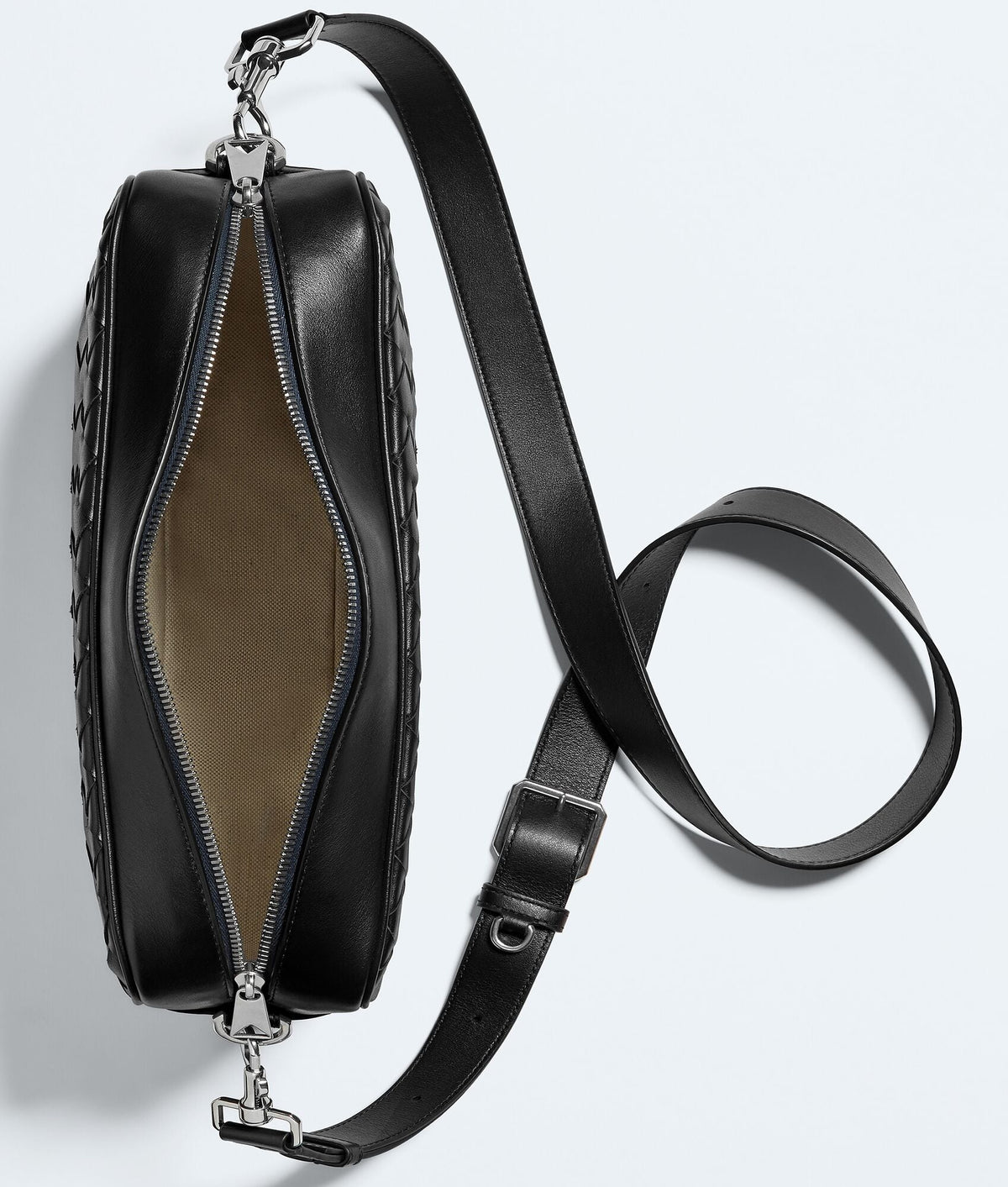 ToBaggy Women's Midnight Black Woven Panel Camera Bag